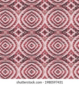 Batik ornamental pattern. Abstract geometric pattern. Seamless vector background. Red Rhombus pattern.