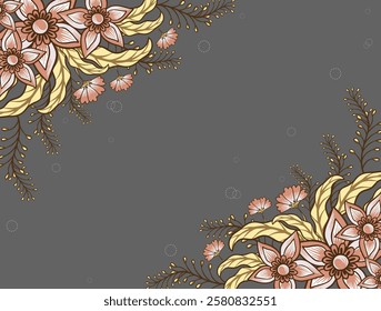 Batik ornamental pattern traditional and elegant design for background, border, card, invitation, fabric, etc