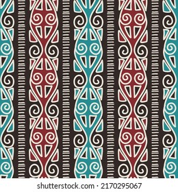 Batik Papua Indonesia Seamless Pattern 