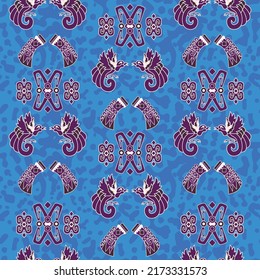 Batik Papua Indonesia Seamless Pattern 