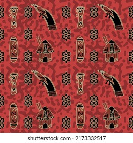 Batik Papua Indonesia Seamless Pattern 