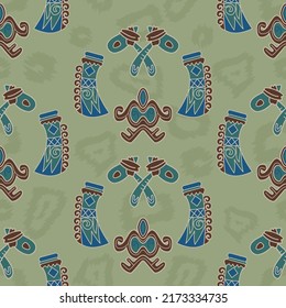 Batik Papua Indonesia Seamless Pattern 