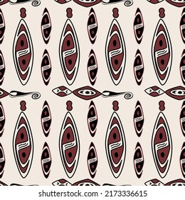 Batik Papua Indonesia Seamless Pattern