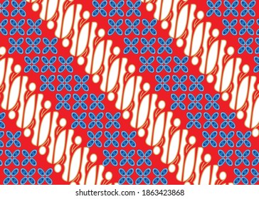 Batik Parang design. A Diagonal line drawing intertwining from high to low, symbolizing continuity. It is one of the oldest batik motifs in Indonesia