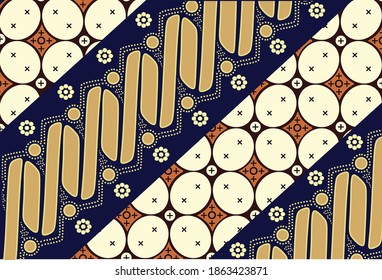 Batik Parang design. A Diagonal line drawing intertwining from high to low, symbolizing continuity. It is one of the oldest batik motifs in Indonesia
