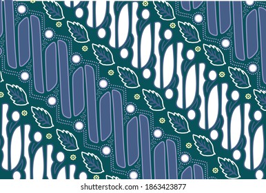 Diseño de Batik Parang. Un plano de línea diagonal que se entrelaza de alto a bajo, simbolizando la continuidad. Es uno de los motivos de batik más antiguos de Indonesia