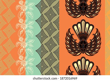 Batik Parang in its development. This motif is one of the oldest batik motifs in Indonesia. Draw a diagonal line from high to low interwoven diagonally to symbolize continuity