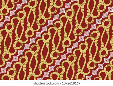 Batik Parang in its development. This motif is one of the oldest batik motifs in Indonesia. Draw a diagonal line from high to low interwoven diagonally to symbolize continuity