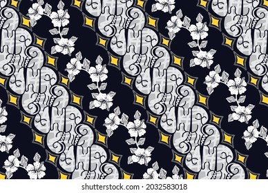 Batik Parang in its development. This motif is one of the oldest batik motifs in Indonesia. Draw a diagonal line from high to low interwoven diagonally to symbolize continuity
