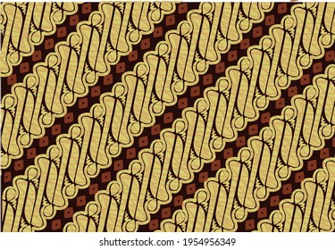 Batik Parang is one of the oldest batik motifs in Indonesia. Drawing a diagonal line from high to low diagonally intertwining symbolizes continuity