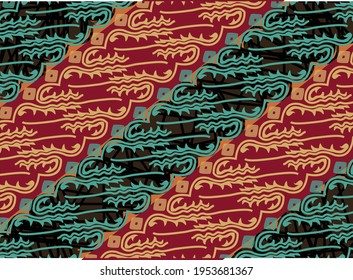 Batik Parang - (with the development of the motif) - is one of the oldest batik motifs in Indonesia. Draw a diagonal line from high to low interwoven diagonally to symbolize continuity