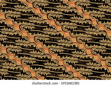 Batik Parang - (con el desarrollo del motivo) - es uno de los más antiguos motivos de batik en Indonesia. Dibujar una línea diagonal de alta a baja entrelazada diagonalmente para simbolizar la continuidad