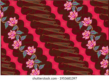 Batik Parang - (with the development of the motif) - is one of the oldest batik motifs in Indonesia. Draw a diagonal line from high to low interwoven diagonally to symbolize continuity