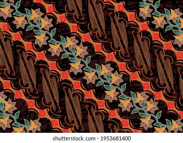 Batik Parang - (con el desarrollo del motivo) - es uno de los más antiguos motivos de batik en Indonesia. Dibujar una línea diagonal de alta a baja entrelazada diagonalmente para simbolizar la continuidad