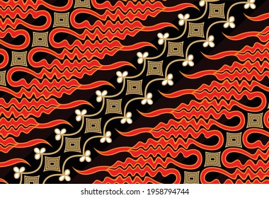 Batik Parang Yogyakarta, in its various development designs. Parang is the oldest motif in Indonesia. Diagonal lines from high to low interwoven diagonally represent contin