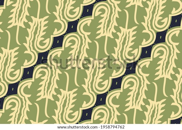 Batik Parang Yogyakarta Various Development Designs Stock Vector ...