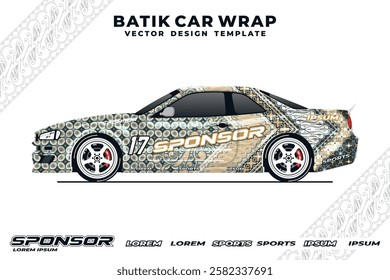 batik patter car wrap design 11