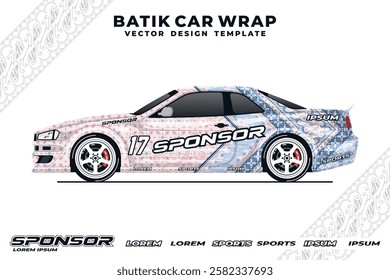 batik patter car wrap design 9