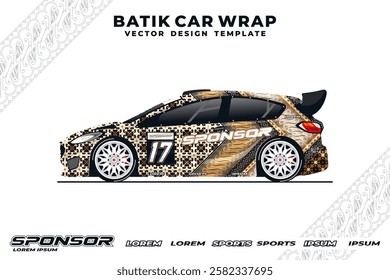 batik patter car wrap design 13