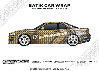 batik patter car wrap design 10