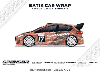 batik patter car wrap design 12