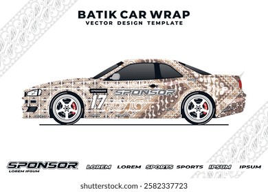 batik patter car wrap design 20