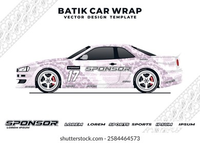 batik pattern car wrap design 50