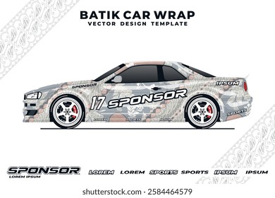 batik pattern car wrap design 42
