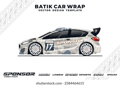 batik pattern car wrap design 49