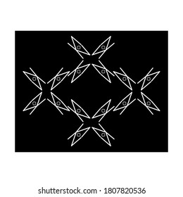 Batik pattern design vector illustration