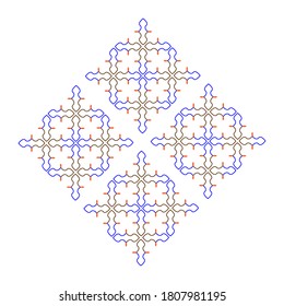 Batik pattern design vector illustration