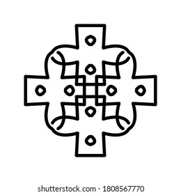 Batik pattern design vector illustration