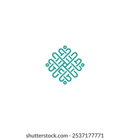 batik pattern illusion technology icon logo