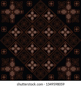 Batik Pattern: Indonesian Diagonal Elegan Batik Pattern used for cloth, wallpaper, scarf and any other textile industries