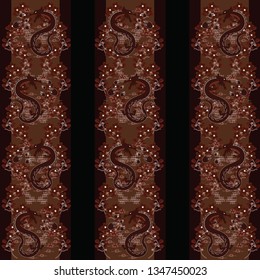 Batik Pattern: Indonesian Dragon Batik Pattern used for cloth, wallpaper, scarf and any other textile industries
