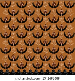 Batik Pattern: Indonesian Batik Pattern used for cloth, wallpaper, scarf and any other textile industries - Vector
