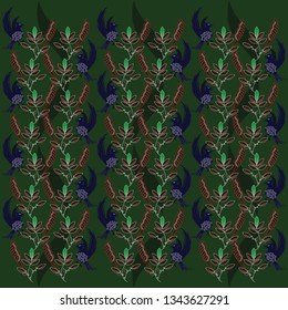 Batik Pattern: Indonesian Batik Pattern used for cloth, wallpaper, scarf and any other textile industries - Vector