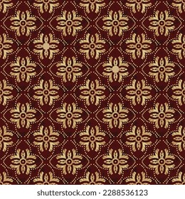 Batik-Muster wiederholen, traditionelles Motiv "ceplok" Kombinationstextur "pecahan" ( zerkleinert)