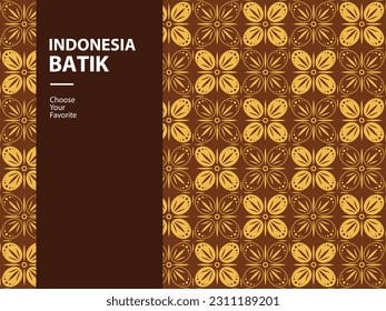 batik pattern seamless indonesia element independence day national drawing vintage fashion vector