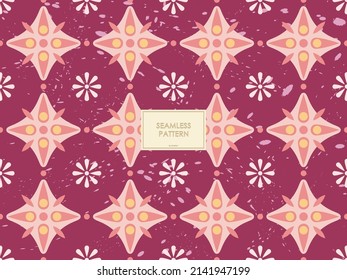 BATIK PATTERN WITH SIMPLE SHAPES PRINTABLE FOR TEXTILE, WALLPAPER, DECORATIONS, PAPER WRAP, BACKGROUNDS OR DIGITAL PRODUCT