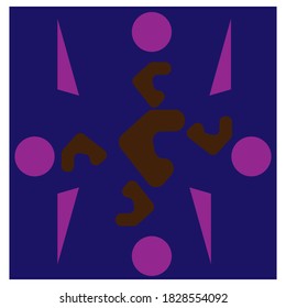 Batik pattern vector abstract design background