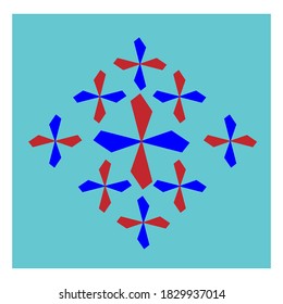 Batik pattern vector abstract design background