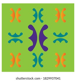 Batik pattern vector abstract design background