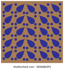 Batik pattern vector abstract design background