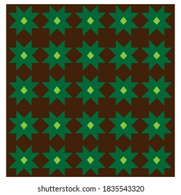 Batik pattern vector abstract design background