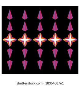 Batik pattern vector abstract design background