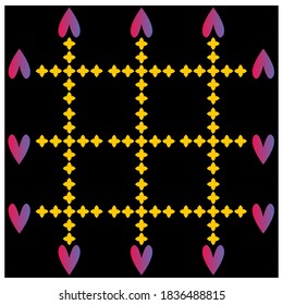 Batik pattern vector abstract design background