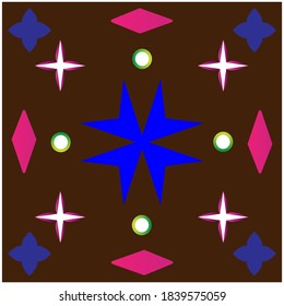 Batik pattern vector abstract design background