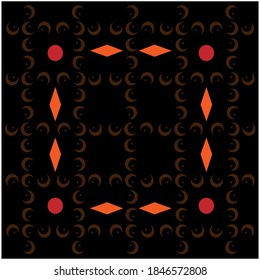 Batik pattern vector abstract design background