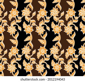 Batik Pattern.Able to repeat for textile printing.Vector Background